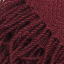 Load image into Gallery viewer, Chevron Pattern Wine Red Throw Blanket - Boomerang in Burgundy | NOVICA