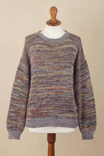 Load image into Gallery viewer, Handwoven Recycled Polyester Sweater from Peru - Rainbow Mountains | NOVICA