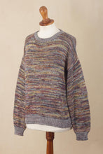 Load image into Gallery viewer, Handwoven Recycled Polyester Sweater from Peru - Rainbow Mountains | NOVICA