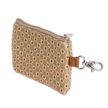 Load image into Gallery viewer, Flowered Cotton Coin Purse - Spring Ditsy | NOVICA