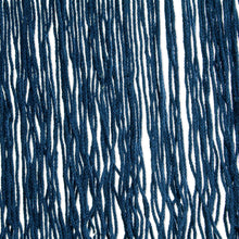 Load image into Gallery viewer, Fringed Navy Cotton Rope Hammock (Double) From Mexico - Yucatan Dreams | NOVICA