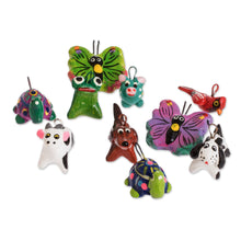 Load image into Gallery viewer, Terracotta AnimalsMini Ornaments (Set of 30) - Noah's Ark Friends | NOVICA