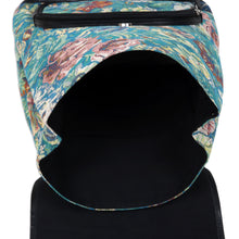 Load image into Gallery viewer, Leather and Cotton Floral-Motif Backpack - Garden of Beauty | NOVICA