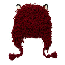 Load image into Gallery viewer, Furry Red Llama Beanie Hat from Peru - Smiling Llama | NOVICA