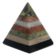 Load image into Gallery viewer, Layered Gemstone Pyramid Sculpture from Peru - Spirit Pyramid | NOVICA