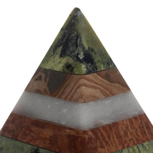 Load image into Gallery viewer, Layered Gemstone Pyramid Sculpture from Peru - Spirit Pyramid | NOVICA