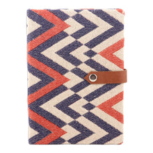 Load image into Gallery viewer, Cotton and Leather Journal with Handmade Paper - High-Rise | NOVICA