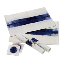 Load image into Gallery viewer, Hand Crafted Placemats and Coasters (Set for 4) - Indigo River | NOVICA