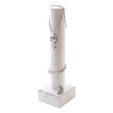 Load image into Gallery viewer, Wood Jewelry Holder with Distressed Finish - Power Pole | NOVICA