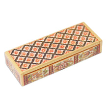 Load image into Gallery viewer, Hand-Painted Crocodile Wood Jewelry Box - Bedugul Gardens | NOVICA