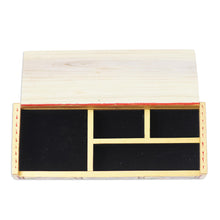 Load image into Gallery viewer, Hand-Painted Crocodile Wood Jewelry Box - Bedugul Gardens | NOVICA