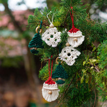 Load image into Gallery viewer, Handmade Cotton and Bamboo Holiday Ornaments (Set of 6) - Christmas Celebration | NOVICA