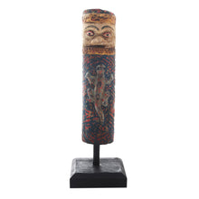 Load image into Gallery viewer, Hand Painted Albesia Wood Borneo Culture Statuette - Dayak Sign | NOVICA