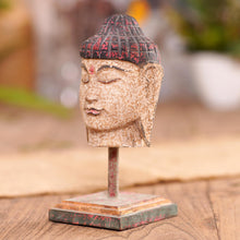 Load image into Gallery viewer, Hand Carved Buddha Head Statuette - Sacred Buddha | NOVICA