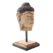 Load image into Gallery viewer, Hand Carved Buddha Head Statuette - Sacred Buddha | NOVICA