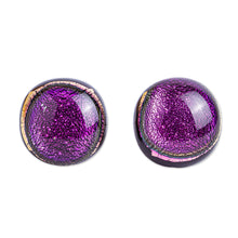 Load image into Gallery viewer, Fuchsia Dichroic Glass Earrings - Ethereal Fuchsia | NOVICA