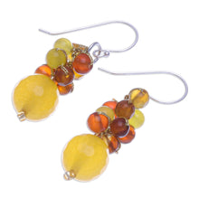 Load image into Gallery viewer, Quartz and Carnelian Dangle Earrings - Apricot Candy | NOVICA
