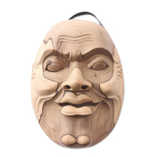 Load image into Gallery viewer, Handmade Hibiscus Wood Mask - Old Grandfather's Face | NOVICA