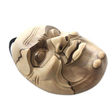 Load image into Gallery viewer, Handmade Hibiscus Wood Mask - Old Grandfather's Face | NOVICA
