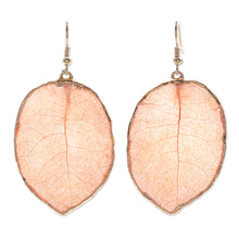 Load image into Gallery viewer, Gold-Plated Bougainvillea Petal Dangle Earrings - Bougainvillea Love | NOVICA