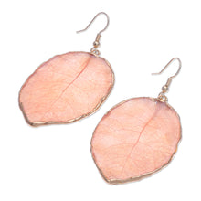 Load image into Gallery viewer, Gold-Plated Bougainvillea Petal Dangle Earrings - Bougainvillea Love | NOVICA