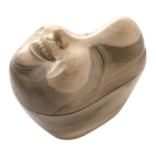 Load image into Gallery viewer, Hand Made Hibiscus Wood Decorative Box - Keep Smiling | NOVICA