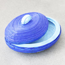 Load image into Gallery viewer, Eco-Friendly Blue Paper Basket from India - Elliptical Beauty | NOVICA