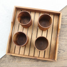 Load image into Gallery viewer, Artisan Crafted Teak Wood Tray from Bali - Refreshments | NOVICA
