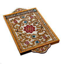 Load image into Gallery viewer, Hand Painted Serving Tray - Colonial Lotus | NOVICA