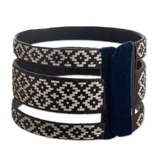 Load image into Gallery viewer, Handmade Woven Cuff Bracelet - Dark Bird | NOVICA