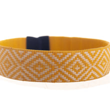 Load image into Gallery viewer, Yellow and White Woven Bracelet - Brilliant Sunshine | NOVICA