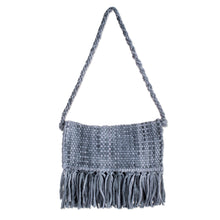 Load image into Gallery viewer, Handwoven Eco Friendly Grey Shoulder Bag from Costa Rica - Cartago Grey | NOVICA