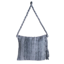 Load image into Gallery viewer, Handwoven Eco Friendly Grey Shoulder Bag from Costa Rica - Cartago Grey | NOVICA