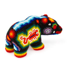 Load image into Gallery viewer, Huichol Beaded Bear Figurine - Scorpion Bear | NOVICA