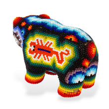 Load image into Gallery viewer, Huichol Beaded Bear Figurine - Scorpion Bear | NOVICA