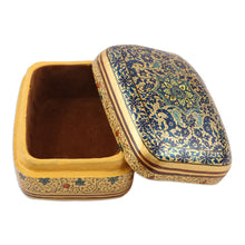 Load image into Gallery viewer, Papier Mache Floral-Motif Box from India - Persian Charm | NOVICA