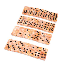Load image into Gallery viewer, Light Rose Marble 28-Piece Domino Set Mexico - Pink Domino | NOVICA