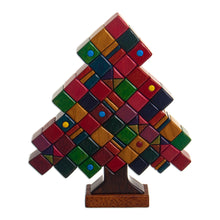 Load image into Gallery viewer, Multicolored Christmas Tree Sculpture - Gifting Tree | NOVICA