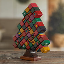 Load image into Gallery viewer, Multicolored Christmas Tree Sculpture - Gifting Tree | NOVICA