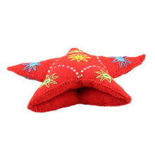 Load image into Gallery viewer, Embellished Felt Wool Holiday Tree Topper - Light the Way | NOVICA