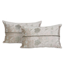Load image into Gallery viewer, Embroidered Velvet Cushion Covers (Pair) - Velvet Glam | NOVICA
