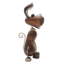 Load image into Gallery viewer, Albesia Wood Dog-Motif Statuette from Bali - My Best Friend | NOVICA
