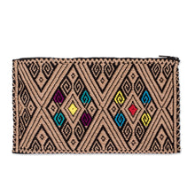 Load image into Gallery viewer, Hand Woven and Embroidered Clutch With Diamond Pattern - Woven Diamonds | NOVICA