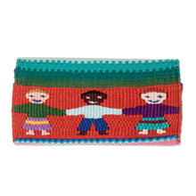 Load image into Gallery viewer, Hand Woven Cotton Billfold Wallet With Images of Children - Childhood Memories | NOVICA