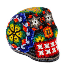Load image into Gallery viewer, Handmade Huichol Skull Figurine - Peyote Memories | NOVICA