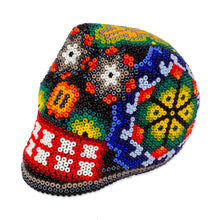 Load image into Gallery viewer, Handmade Huichol Skull Figurine - Peyote Memories | NOVICA