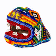 Load image into Gallery viewer, Beaded Wixárika or Huichol Jaguar Head from Jalisco Mexico - Jaguar Rising | NOVICA