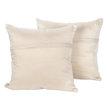 Load image into Gallery viewer, Embroidered Cotton Cushion Covers from India (Set of 2) - Merry Meeting | NOVICA