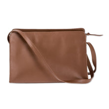 Load image into Gallery viewer, Leather Shoulder Bag With Attached Wallet From Nicaragua - Serpent Chic | NOVICA