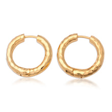 Load image into Gallery viewer, Handcrafted Gold-Plated Hoop Earrings from Bali - Endless Hoops in Gold | NOVICA